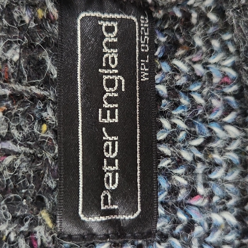 Plaid Crewneck Wool Blend Sweater Vintage Peter England - Picture 3 of 15